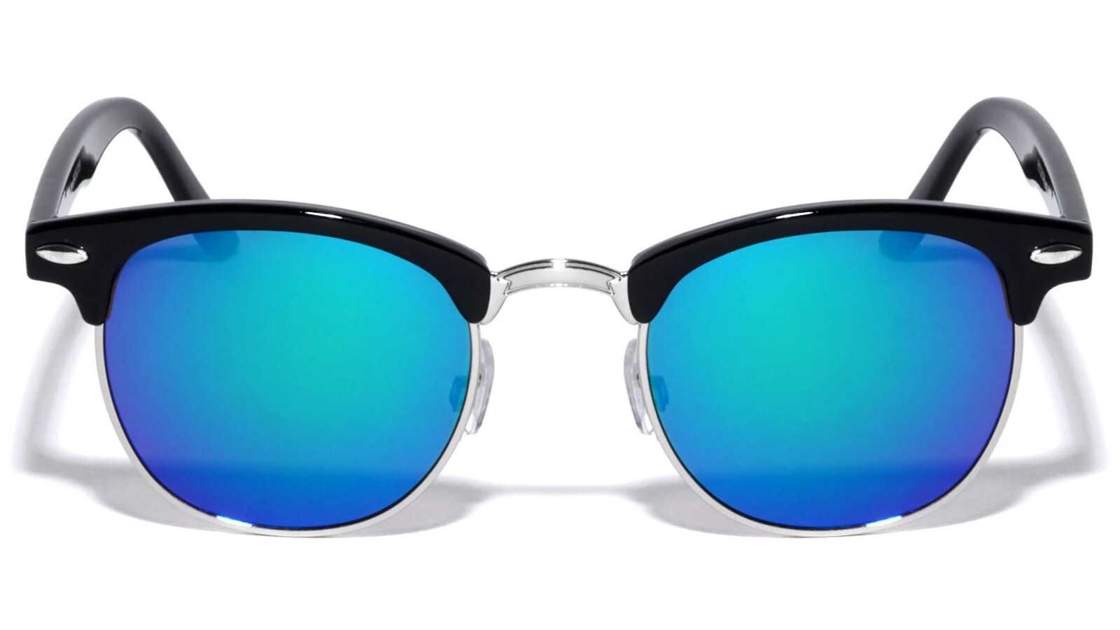 Retro Vintage Polarized Sunglasses Mens UV400 Half Metal Frame Club Sunglasses