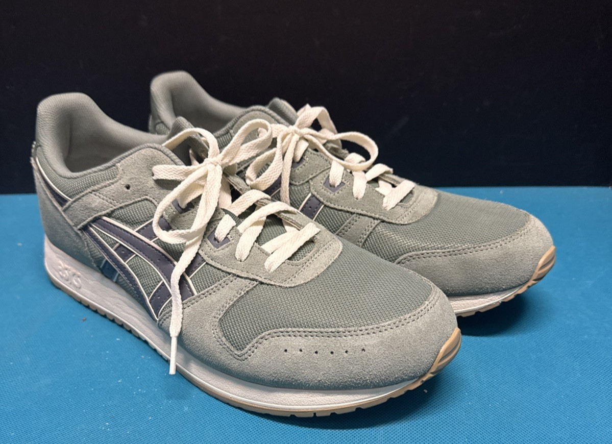 Asics Lyte Classic Sneaker Men’s 13 Lace Up Lifestyle Shoes Green/Gray