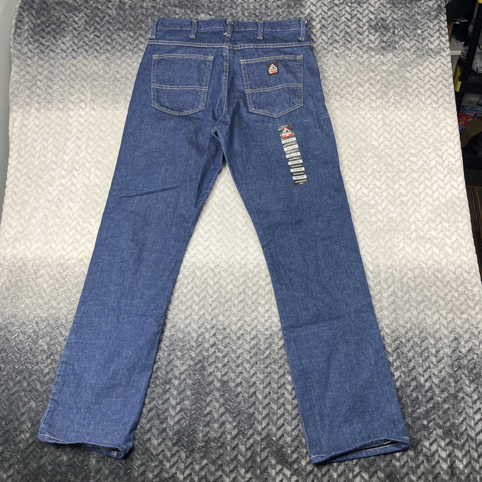 NWT Bulwark FR Flame Resistant Jeans Mens Size 34×34 Blue Straight (Tag 34x37U)