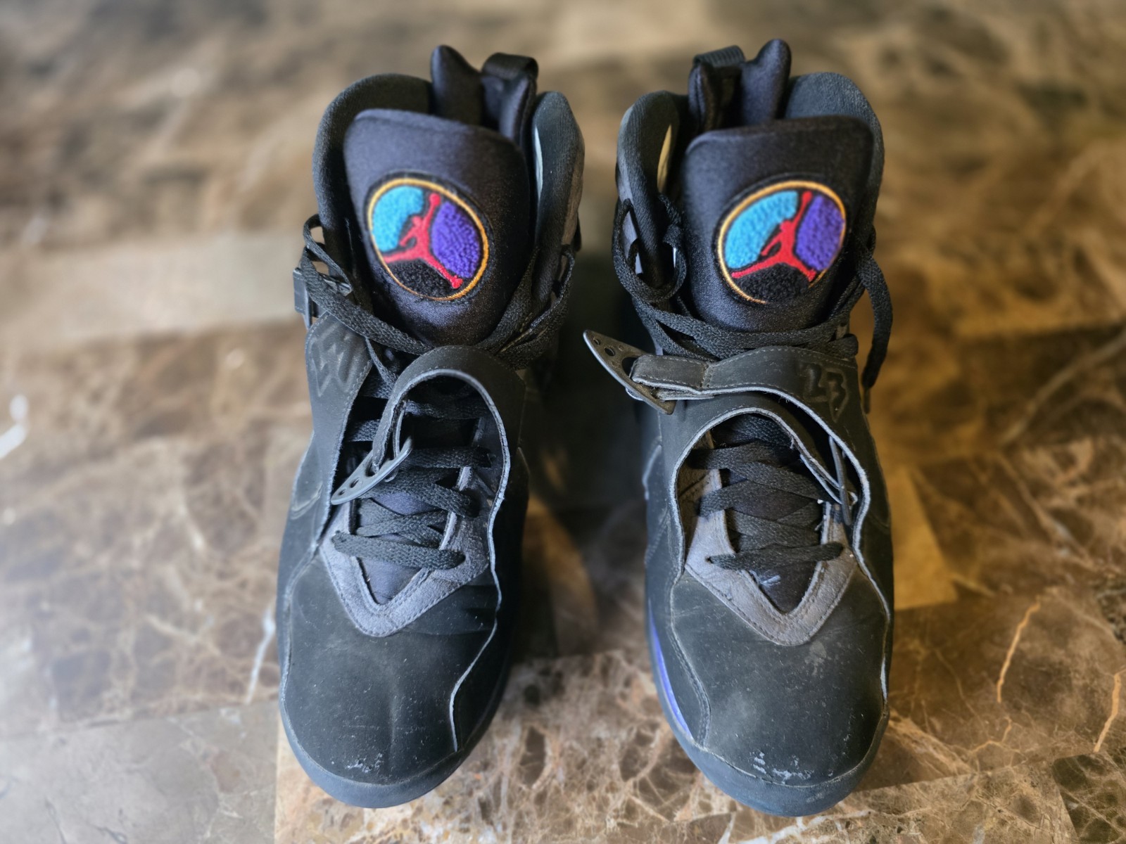 Size 12- Jordan 8 Retro Aqua 2015 Pre-owned