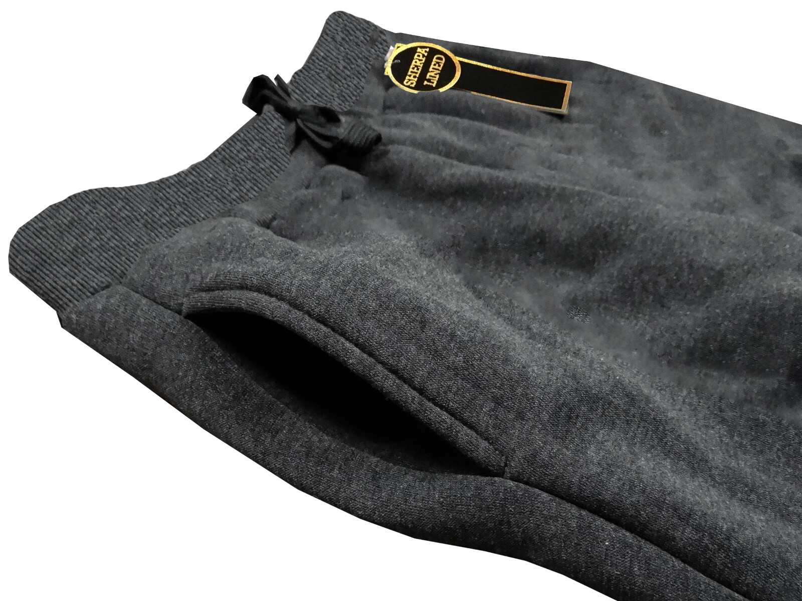 Sherpa Cargo Sweatpants 5 Pocket Thick Warm Padded Mens Jogger Fleece Flannel