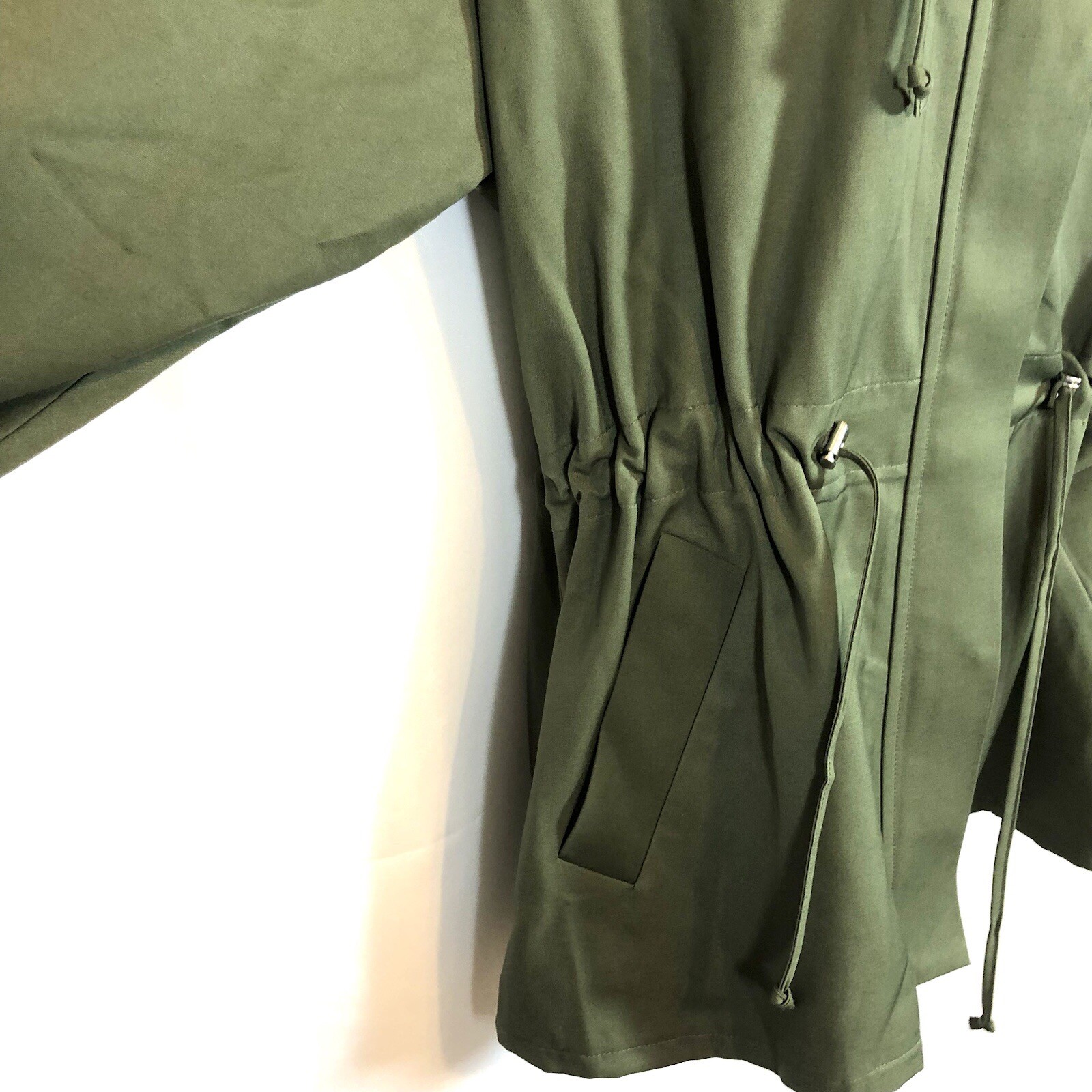 ELIZABETH and JAMES Army Green Utility Jacket – S