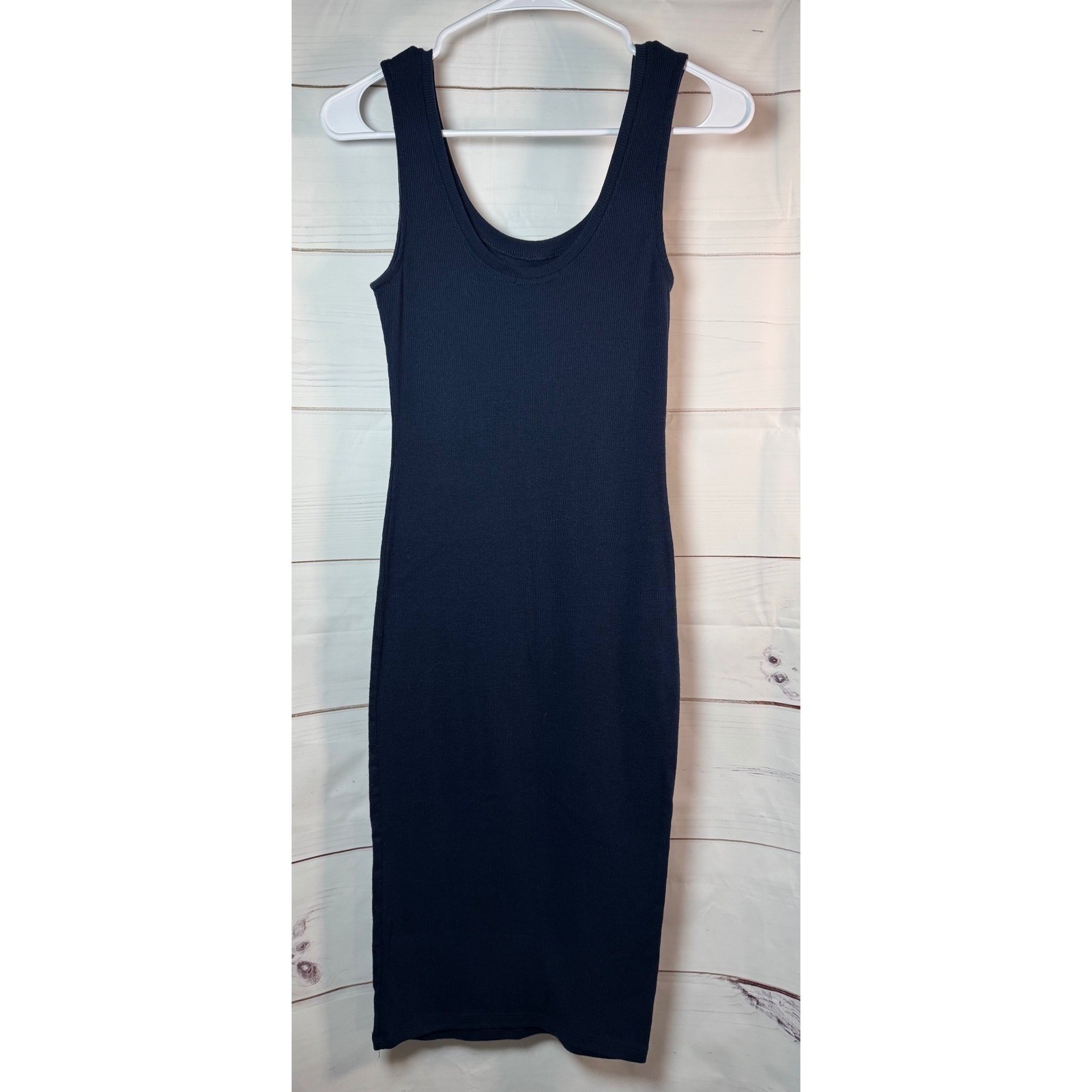 Ambiance Navy Blue Ribbed Tank Dress / Size Small / Sku0110