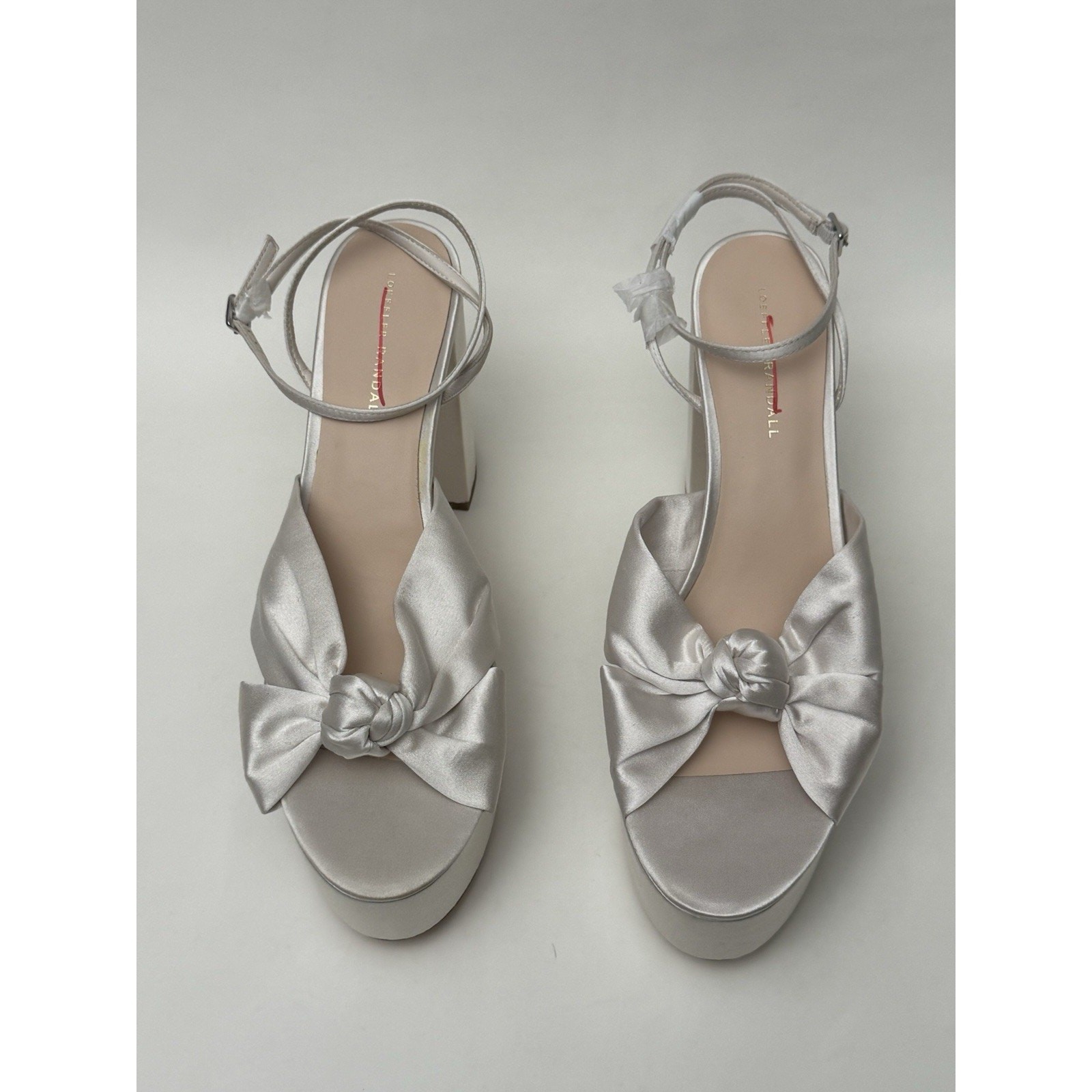 Loeffler Randall Roz 120MM Knot Platform Sandals Satin Eu 42 us 12 $425