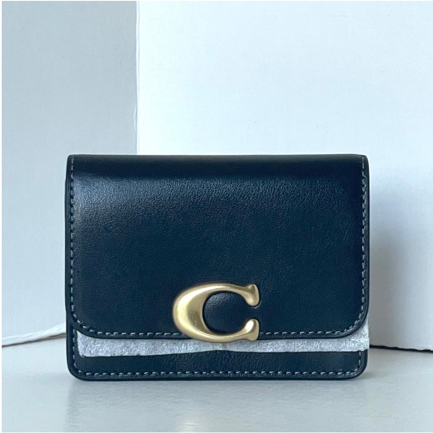 Coach Bandit Card Case CH825 Black Calf Leather Wallet Women’s
