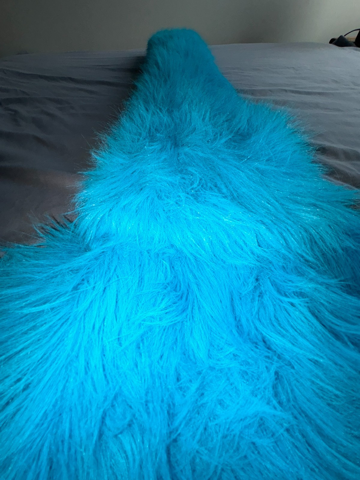 Fuzzy Fluffy Furry Aqua Blue SweaterKitten 200cm Turtleneck Sweater