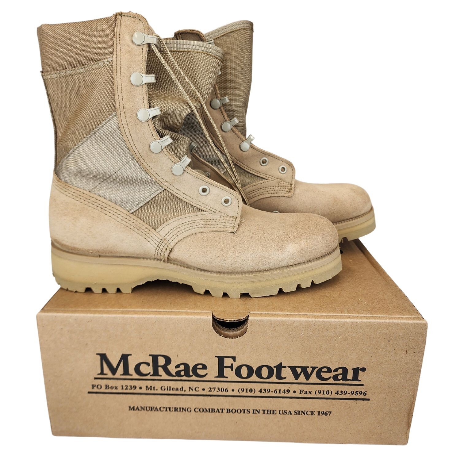New Tan McRae Army Combat Hot Weather Boots *mocinc.1982*