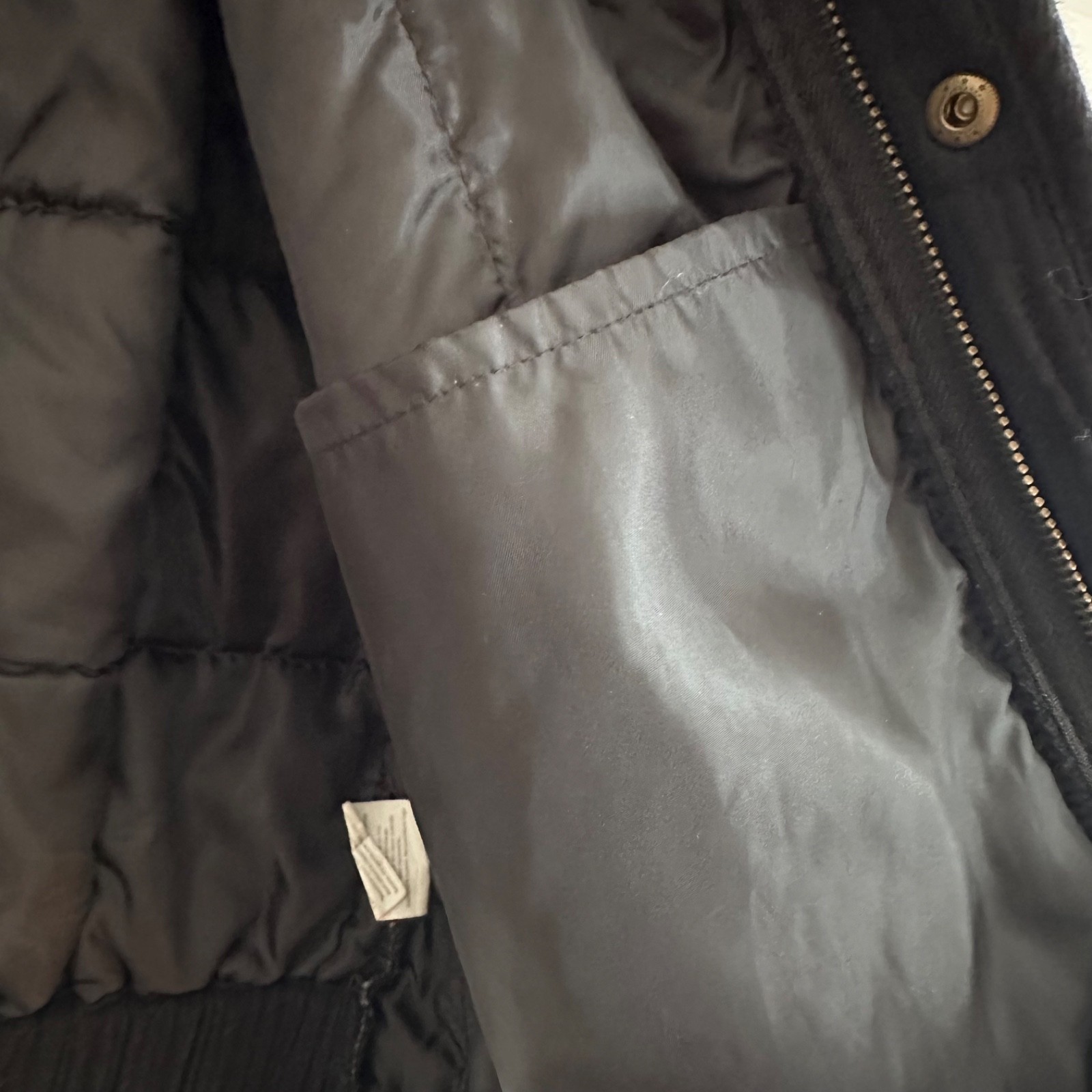 O’neill Womens Quilted Snap Zip Lined Jacket Black Size Extra Small