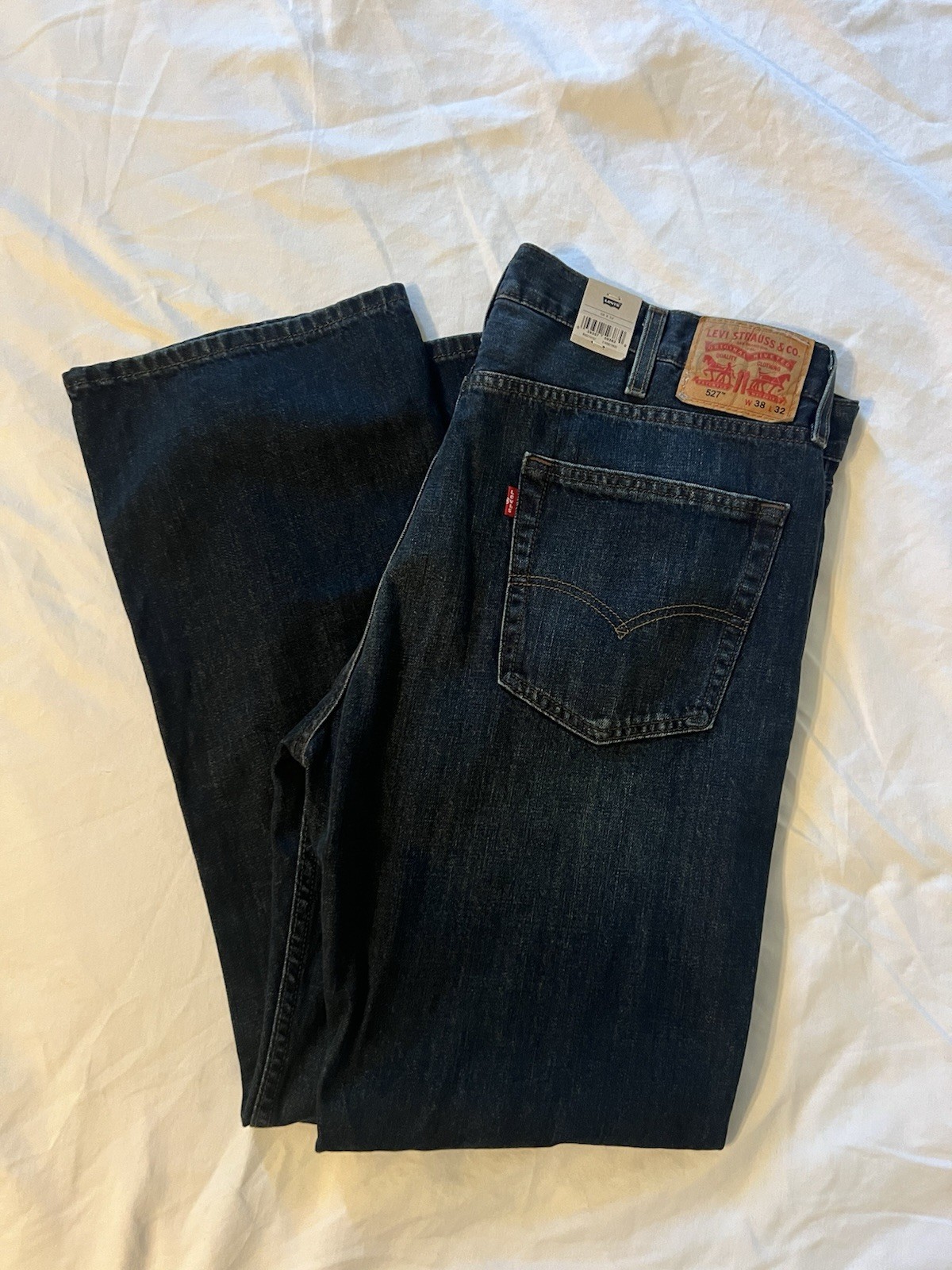 Levi Mens 527 Prewashed Low Straight Bootcut Jeans