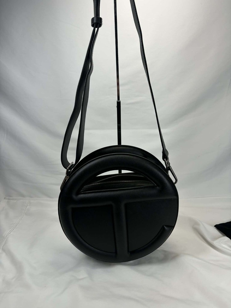 Telfar Circle Bag black Round Crossbody Unisex Leather Logo SPB JA-363887