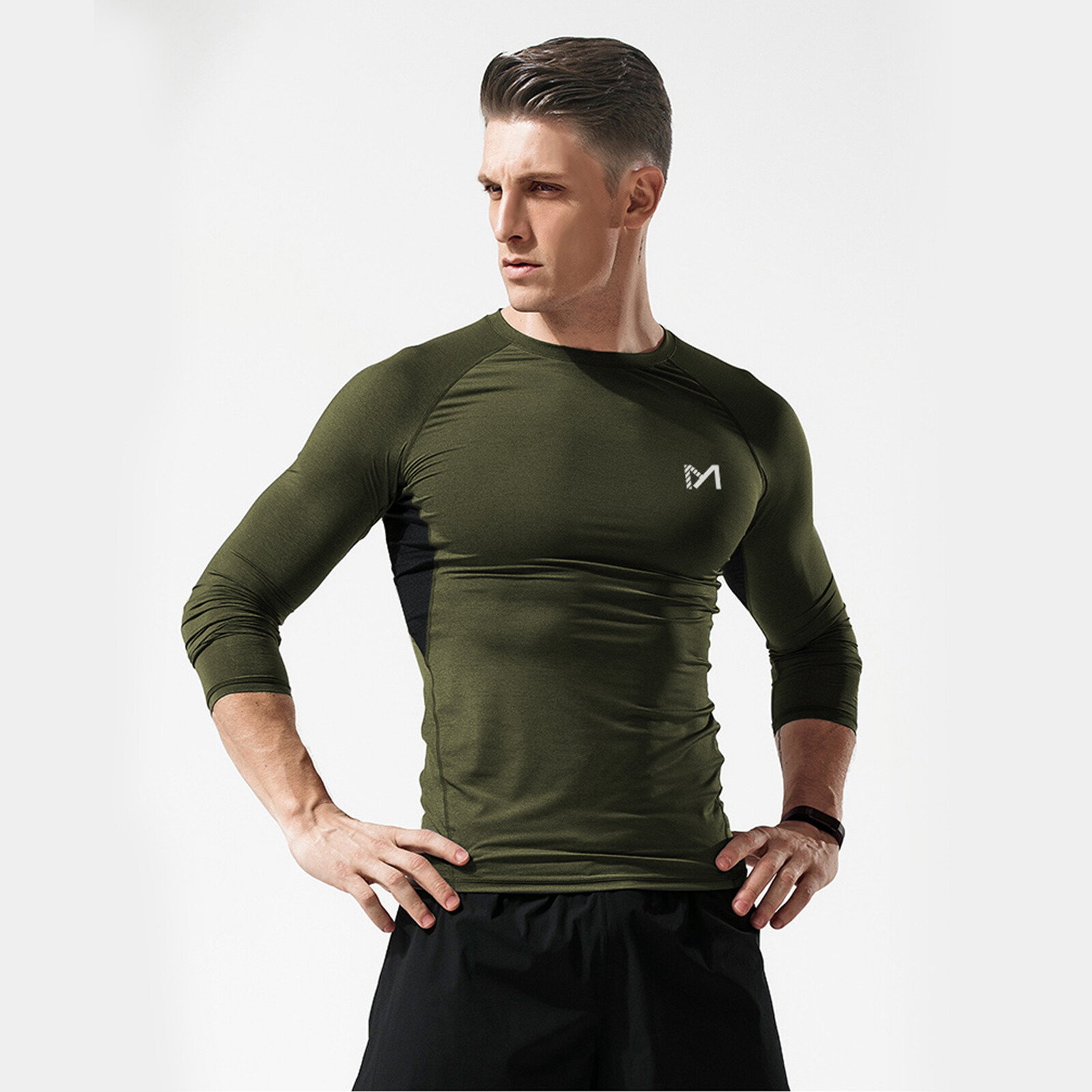 6 Pack/Set Compression Shirts for Men Long Sleeve Athletic Base Layer Undershirt