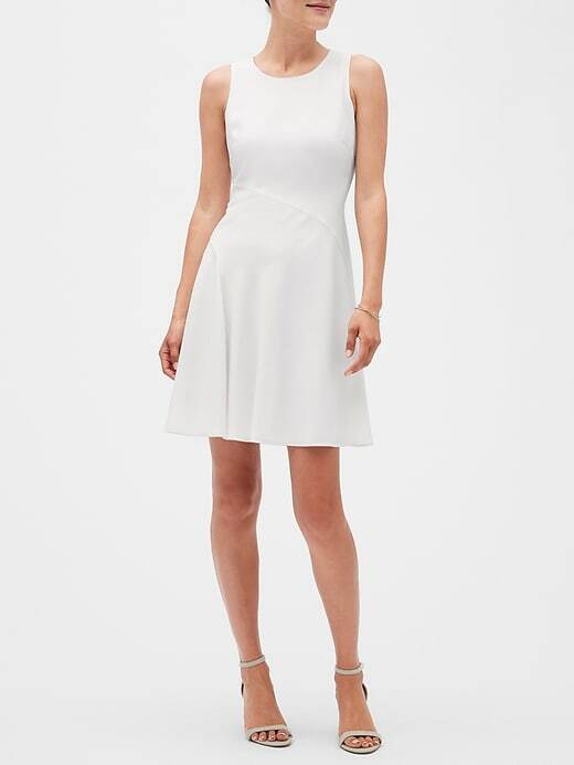 Banana Republic Fit &Flare A Line Dress NEW Ivory All Seasons/Occasions NEW 4-18