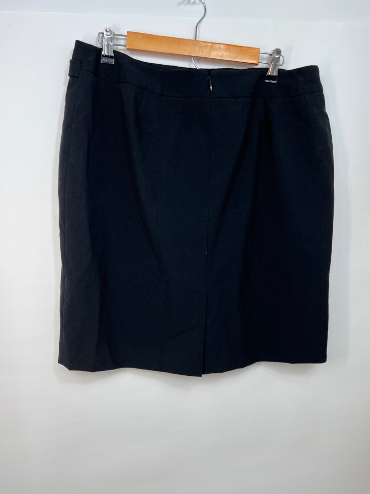 Josephine Studio Black Lined Stretch Back Zipper Closure Pencil Skirt Womens 14P