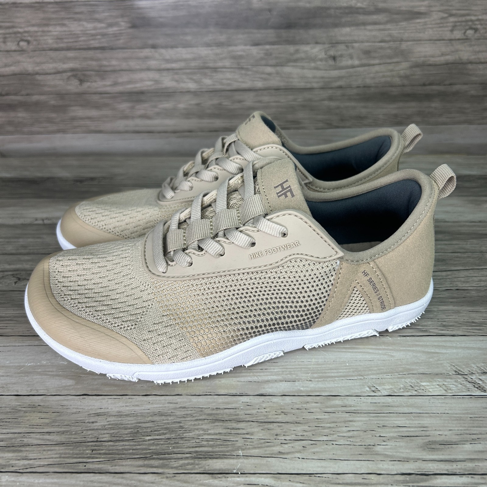 Hike Footwear HF Series Stride Ergonomic Barefoot Shoe Womens 7 Mens 5 Beige