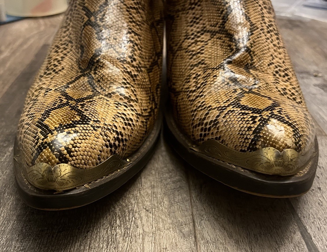 Laredo Monty 68068 Python Snake Skin Boots Western Cowboy Sz 10 1/2EW