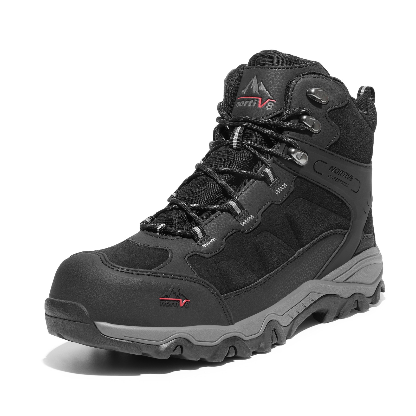 NORTIV 8 Men’s Safety Steel Toe Work Boots Industrial Anti-Slip Tactical Boots