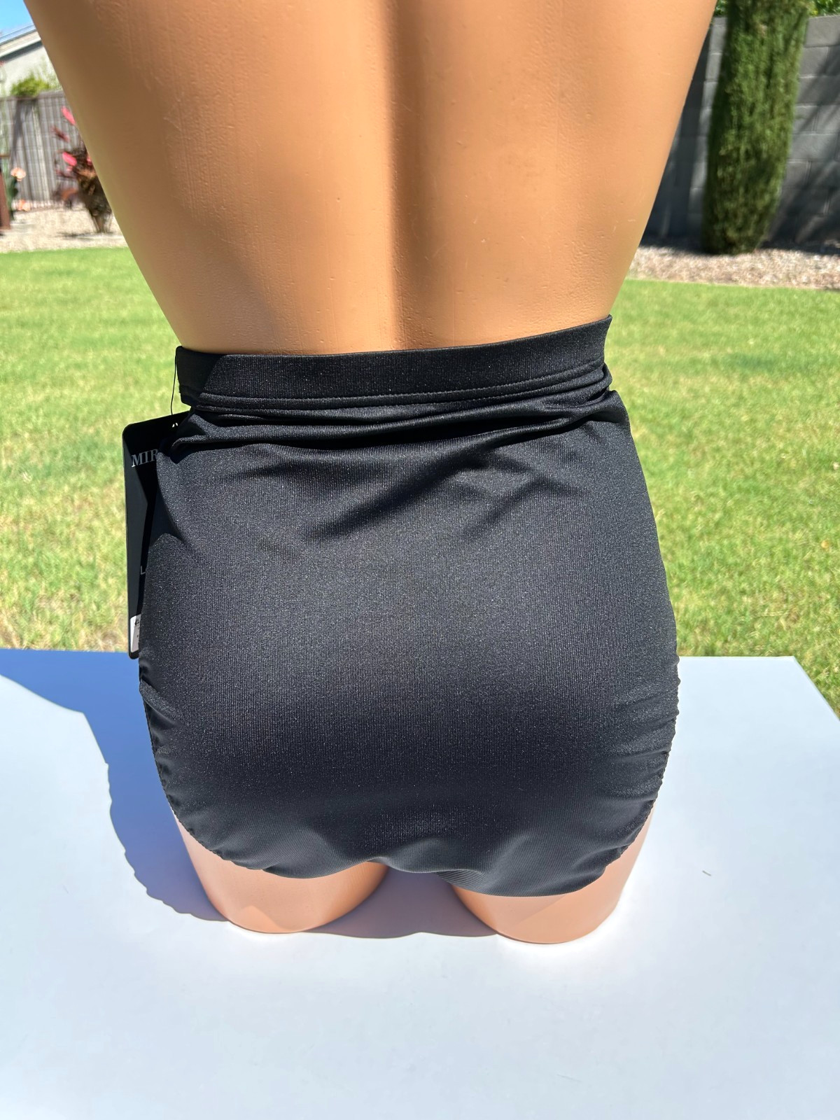 Miraclesuit Super High Waist Swim Bottom Womens 10 Black Style 6516604 $98 NWT