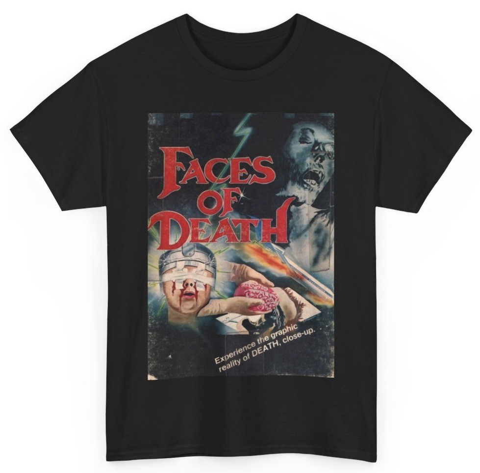 Faces Of Death T Shirt – 80’s Horror Cult Classic Retro Tee – New