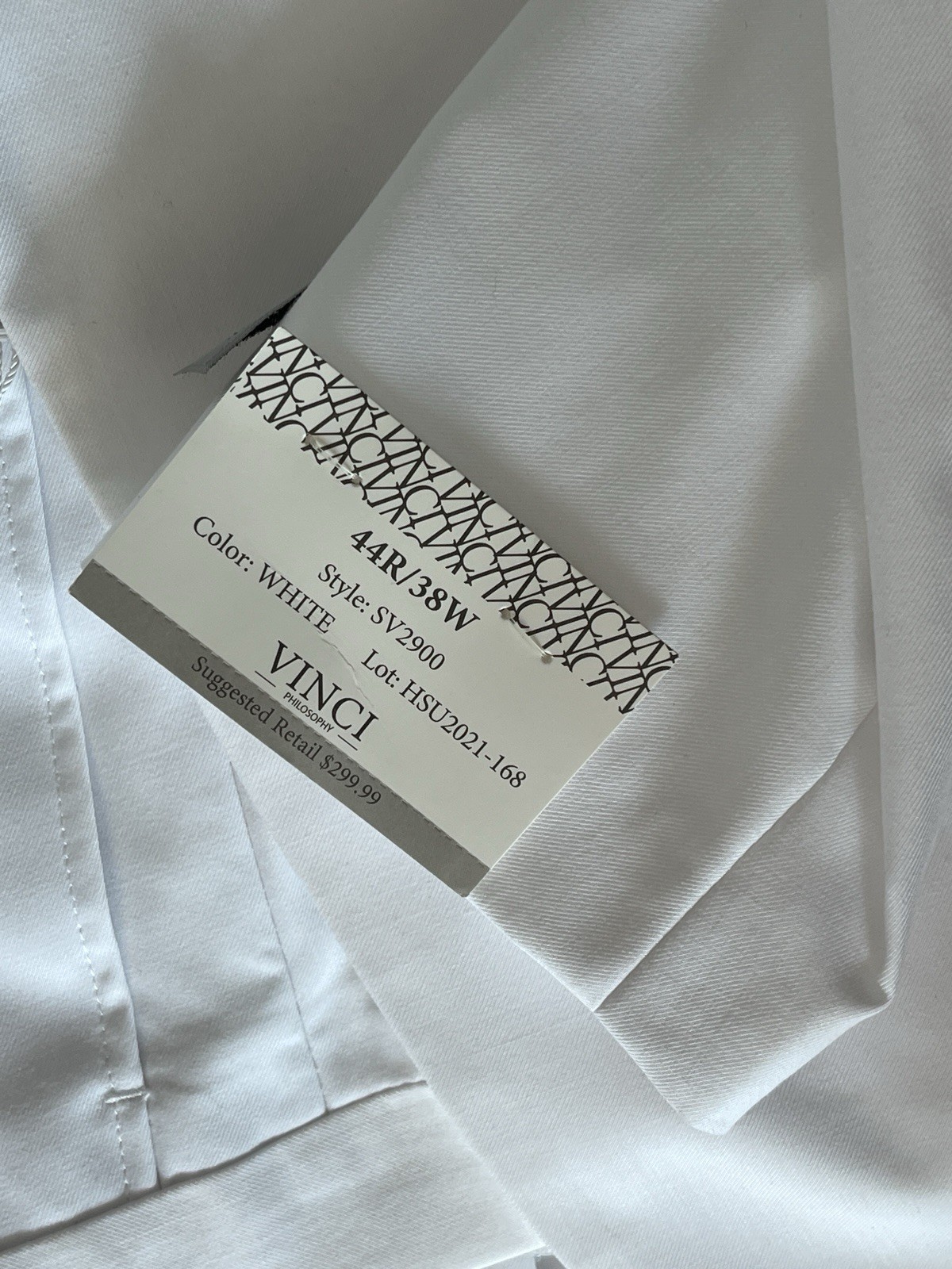 vinci suits for men regular Size 44R solid White