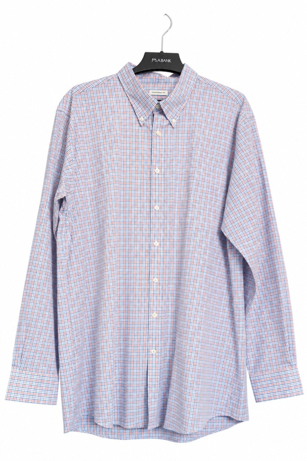 JOS. A. BANK Casual Button Down Shirt XLT Blue Orange Plaid NWT