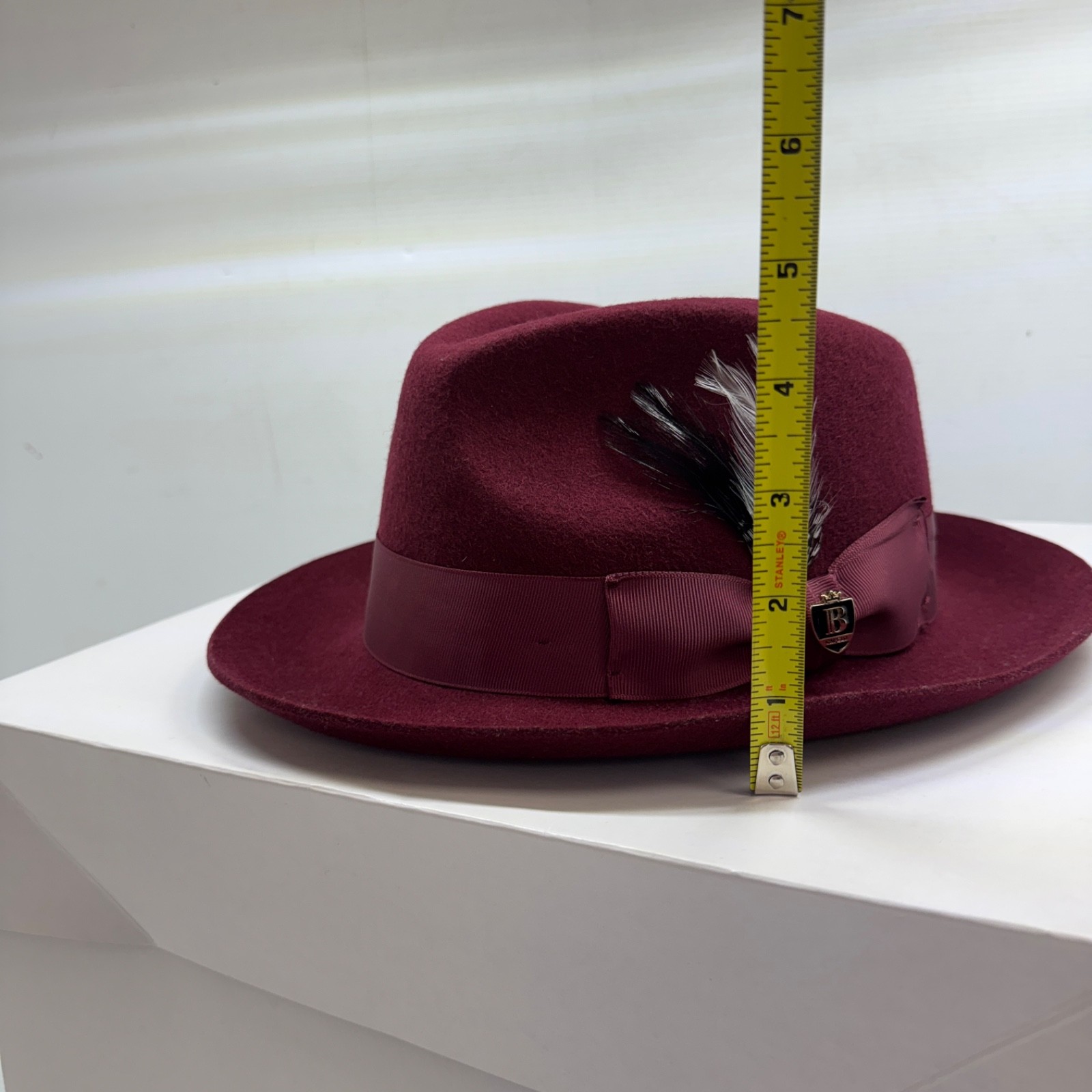 Bruno Capelo Giovani Fedora Burgundy medium size w/box