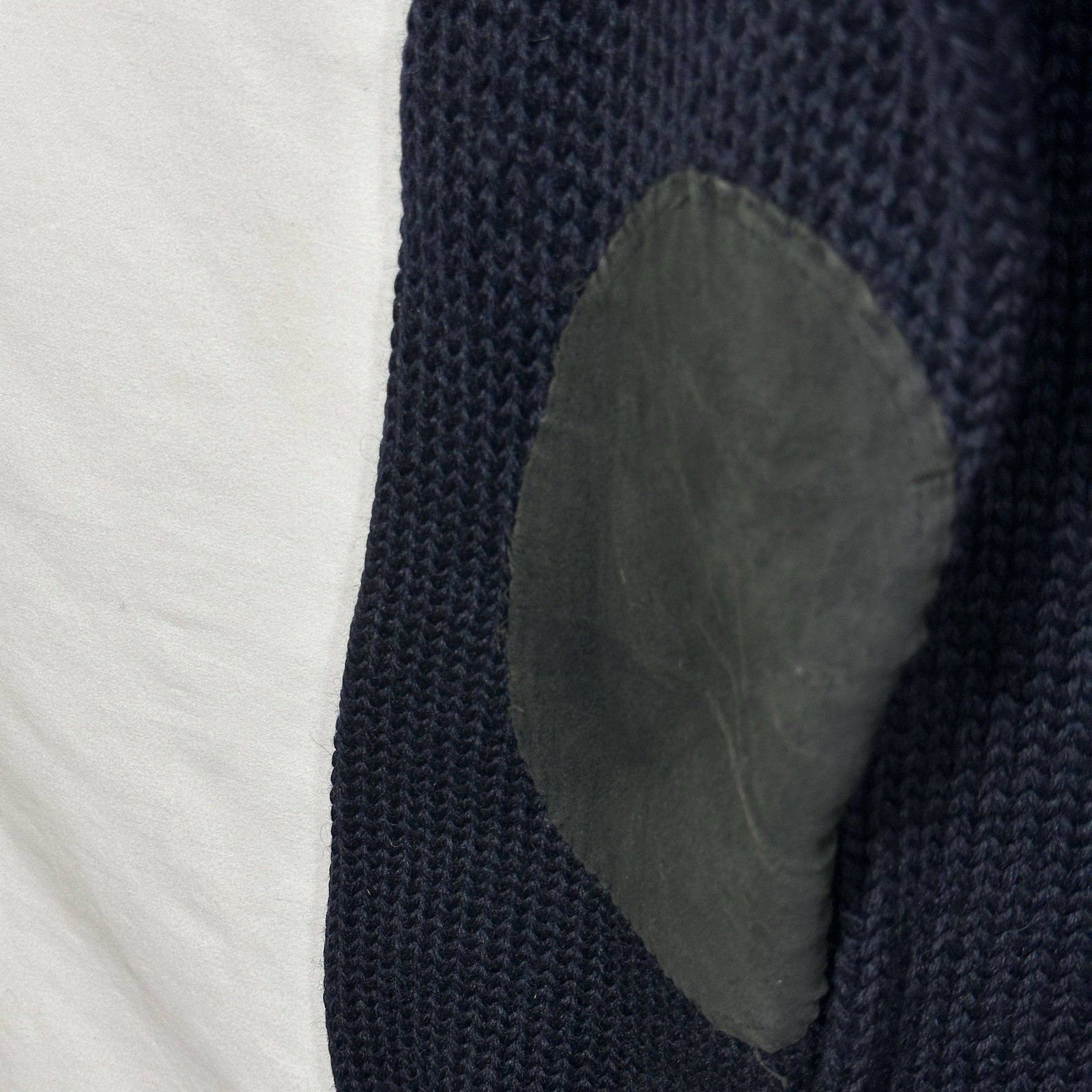 Vintage Bradley Knitwear All American Outdoor Navy Blue Sweater w/Elbow Patches