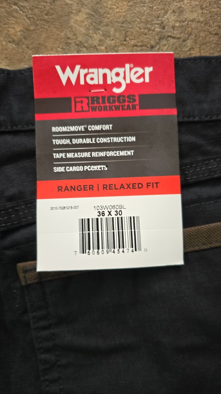 Wrangler Riggs Workwear Pants RipStop Ranger Relaxed Fit 36×30
