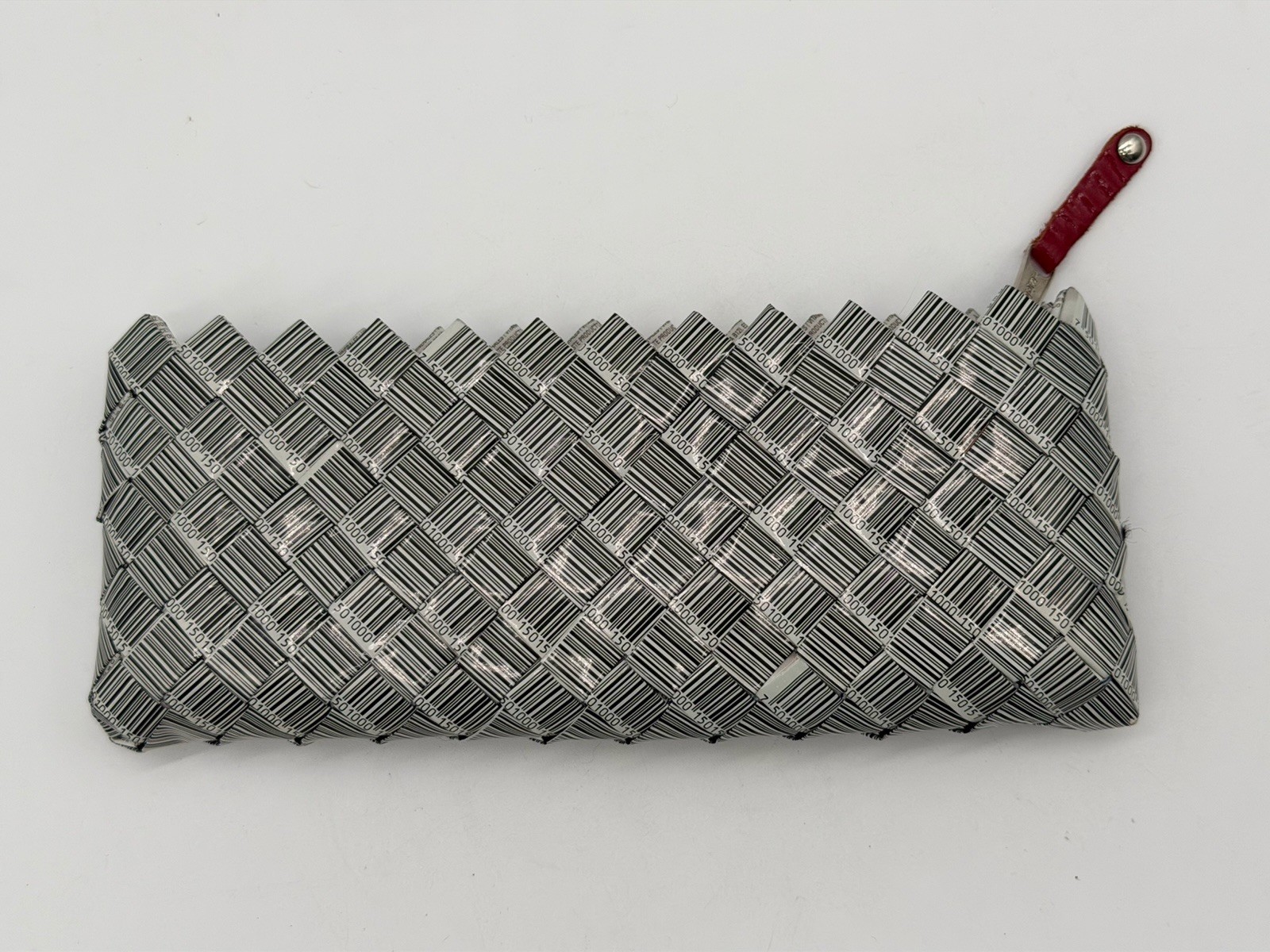 Nahui Ollin Barcode Candy Wrapper Clutch Bag