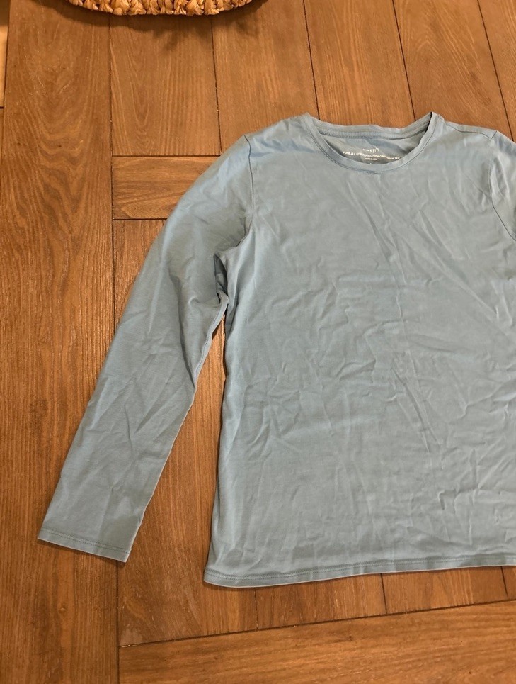purejill Pima Cotton Stretch Crew Neck Long Sleeve T-Shirt Women’s M Petite