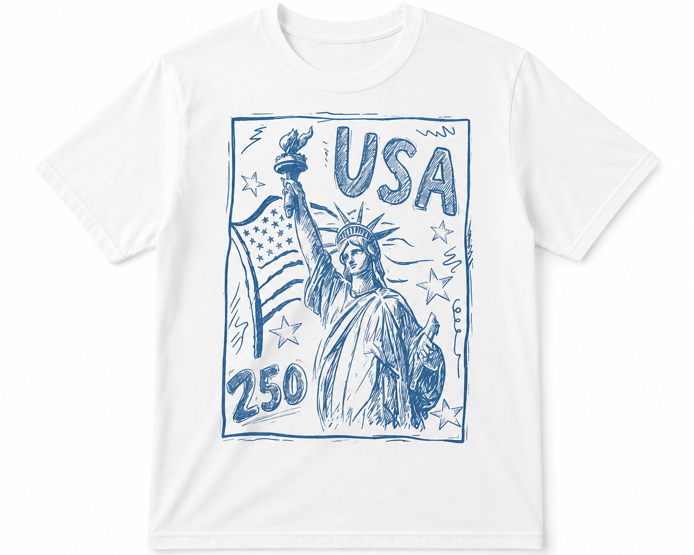Statue of Liberty Shirt, USA 250 Vintage America Tee, 4th of July Retro T-Shirt