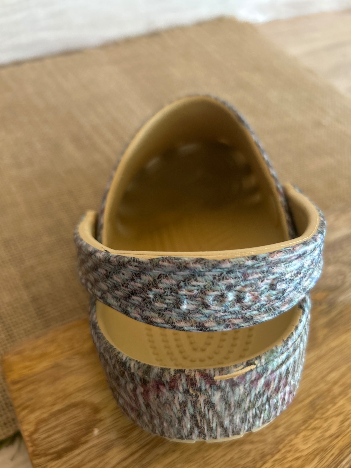 Crocs Classic Wheat Tweed Clog Slip -on Sandals Shoes US Size M6/W8