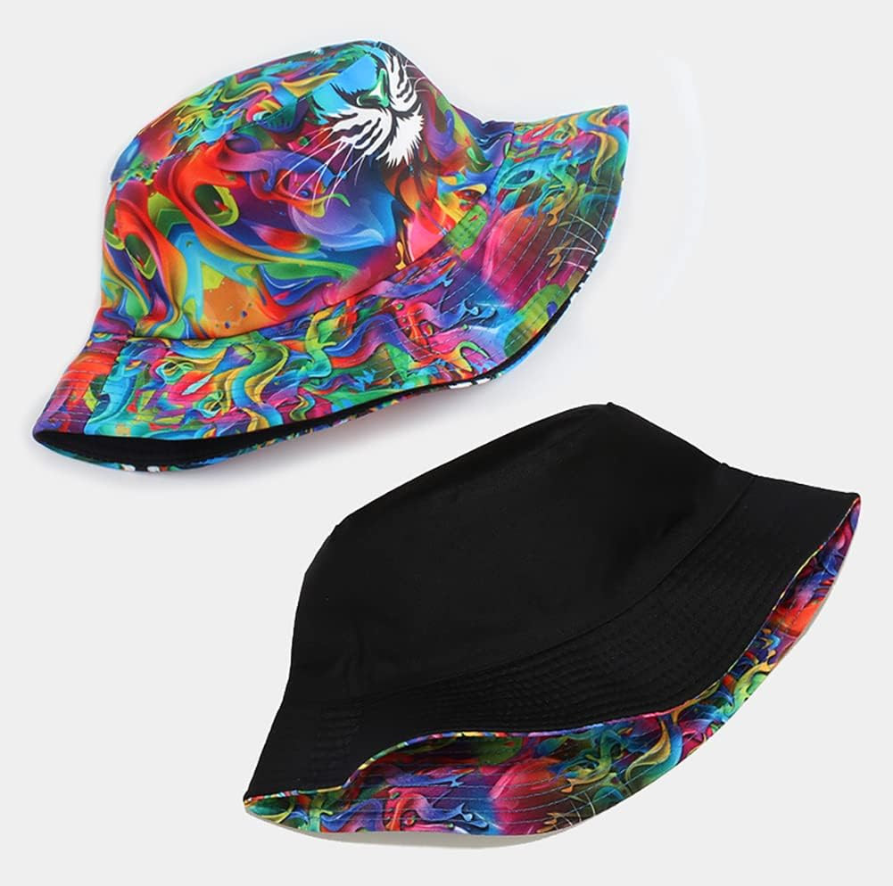 Unisex Bucket Hat Beach Sun Hat Aesthetic Fishing Hat for Men Women Teens, Rever
