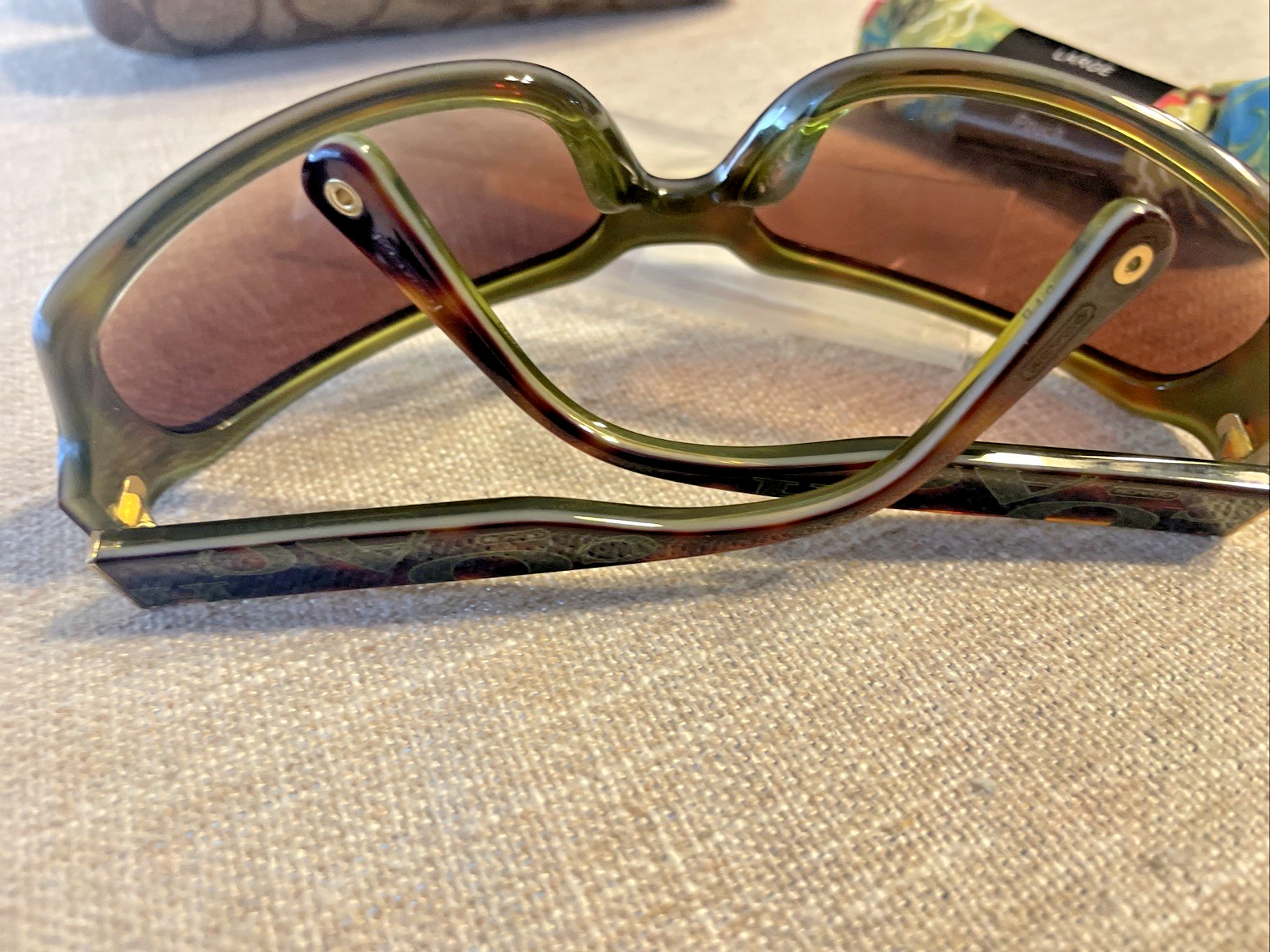 Coach Women’s Rita2 S836 Tortoise Amber Green 115mm Frame Lens SunglassesUNUSED