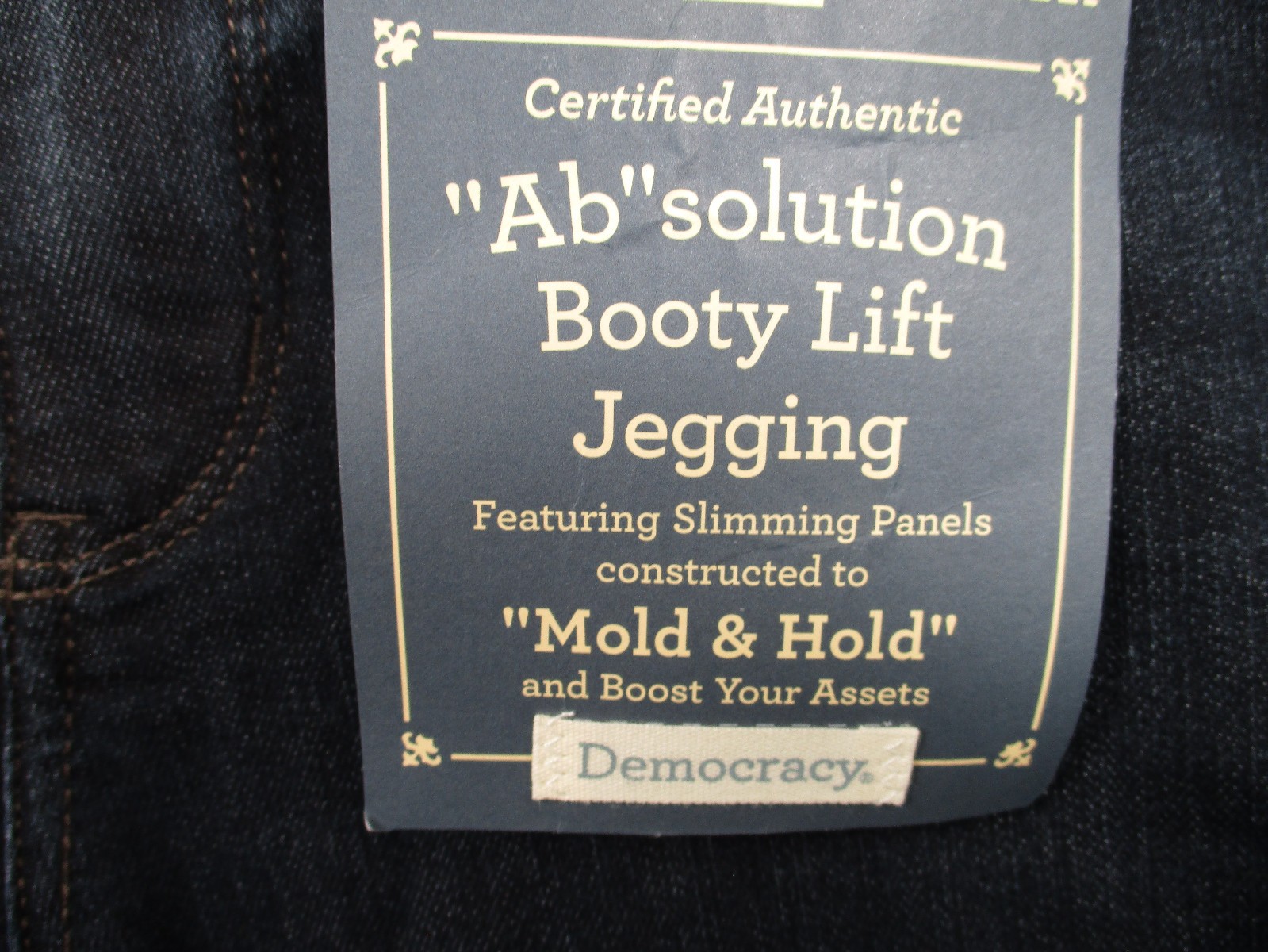 -NWT Democracy “Ab” Solution Booty Lift Jegging Women’s Jeans Indigo Sz 16W