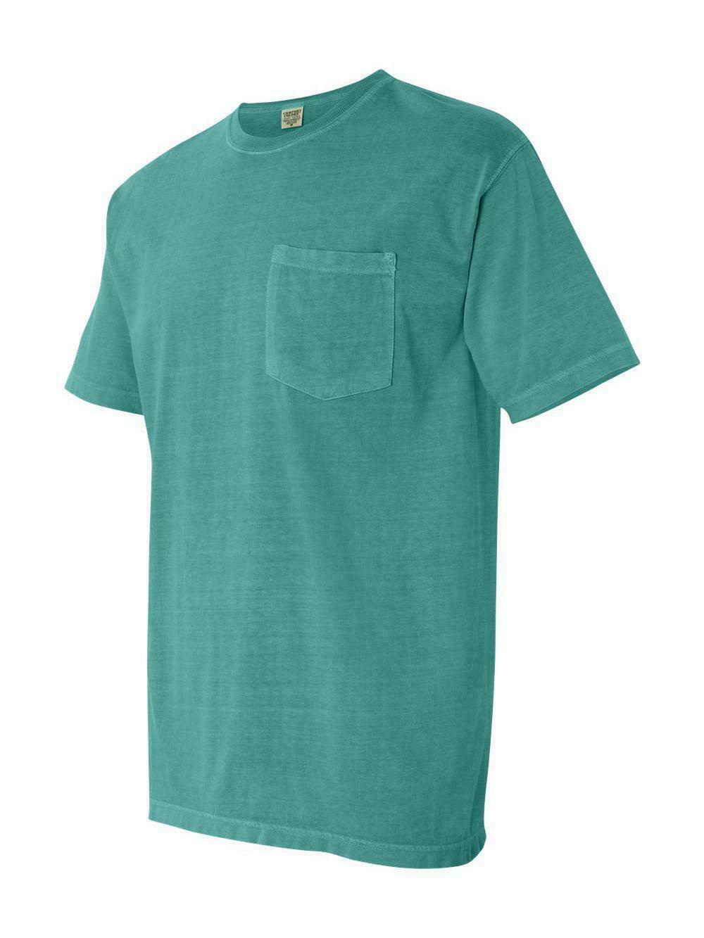 COMFORT COLORS 6030 Adult Pocket Tee – 3 First Quality Shirts – Assorted Colors
