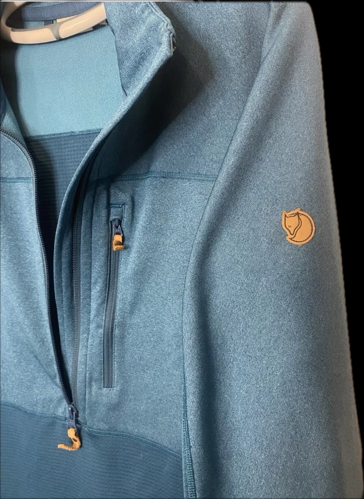 Fjallraven Mens Abisko Trail Pullover XL Blue Long Sleeve 1/2 Half Zip 81502