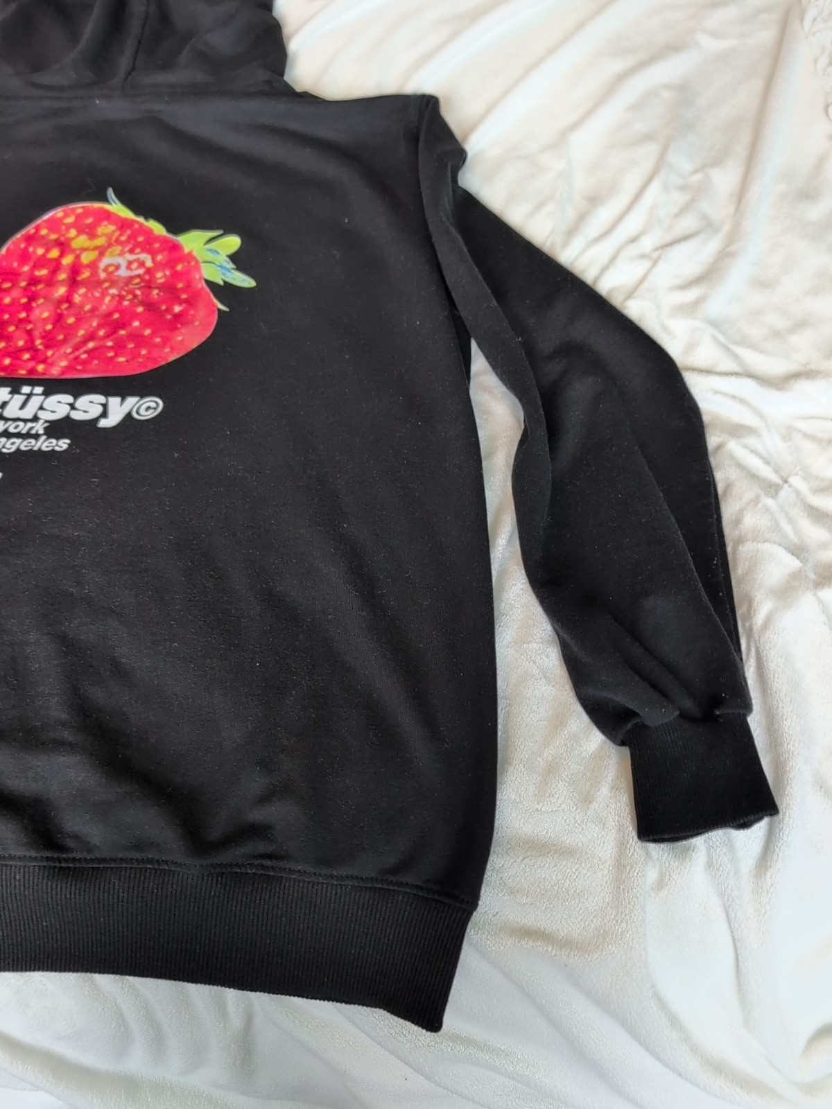 Authentic Stüssy “Strawberry” Graphic Pullover Hoodie (Spring/Summer 2022) Large