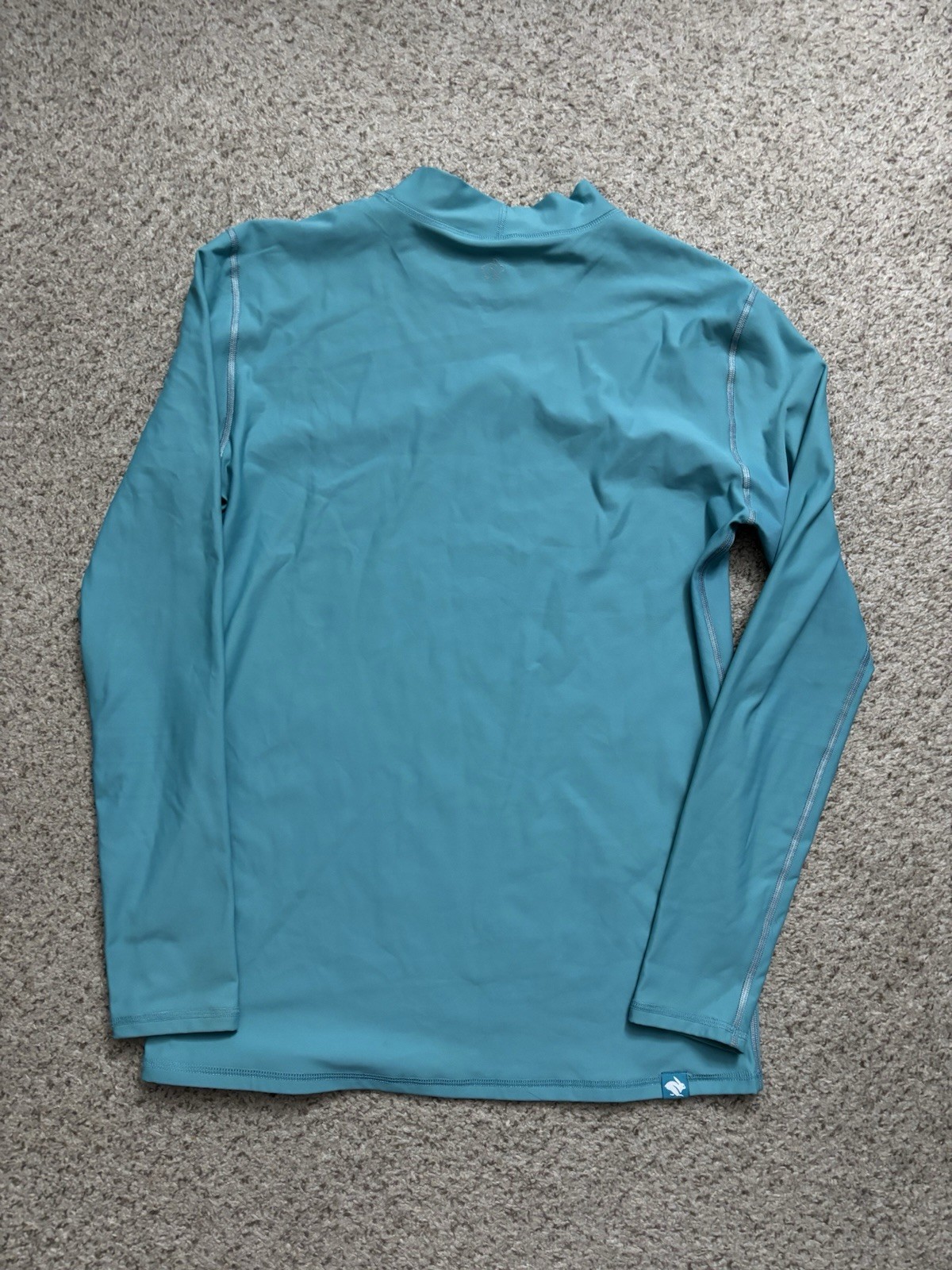 rabbit Shirt Womens XL Blue Cold Front Compression Top Mock Neck Base Layer