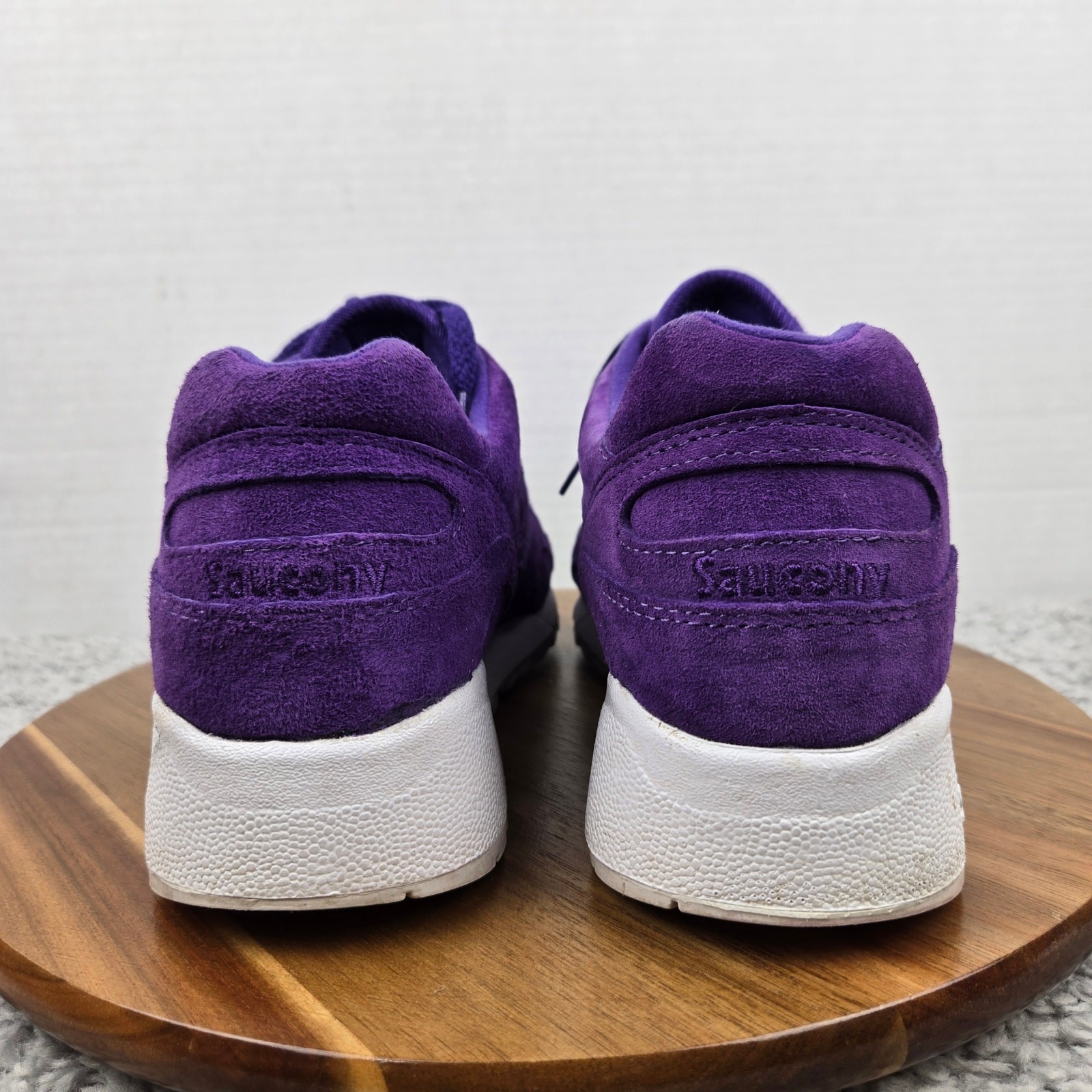 Saucony Men 9.5 Shadow 6000 Egg Hunt Purple Suede Lace Up Casual Daily Sneaker