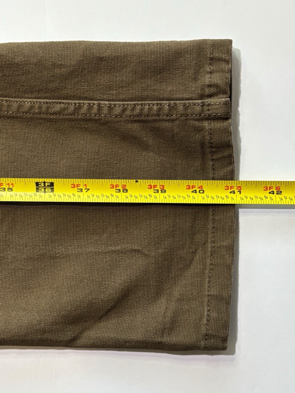 Weatherproof Vintage Men’s Relaxed Fit Canvas Pants Brown 32W Stretch Flat Front