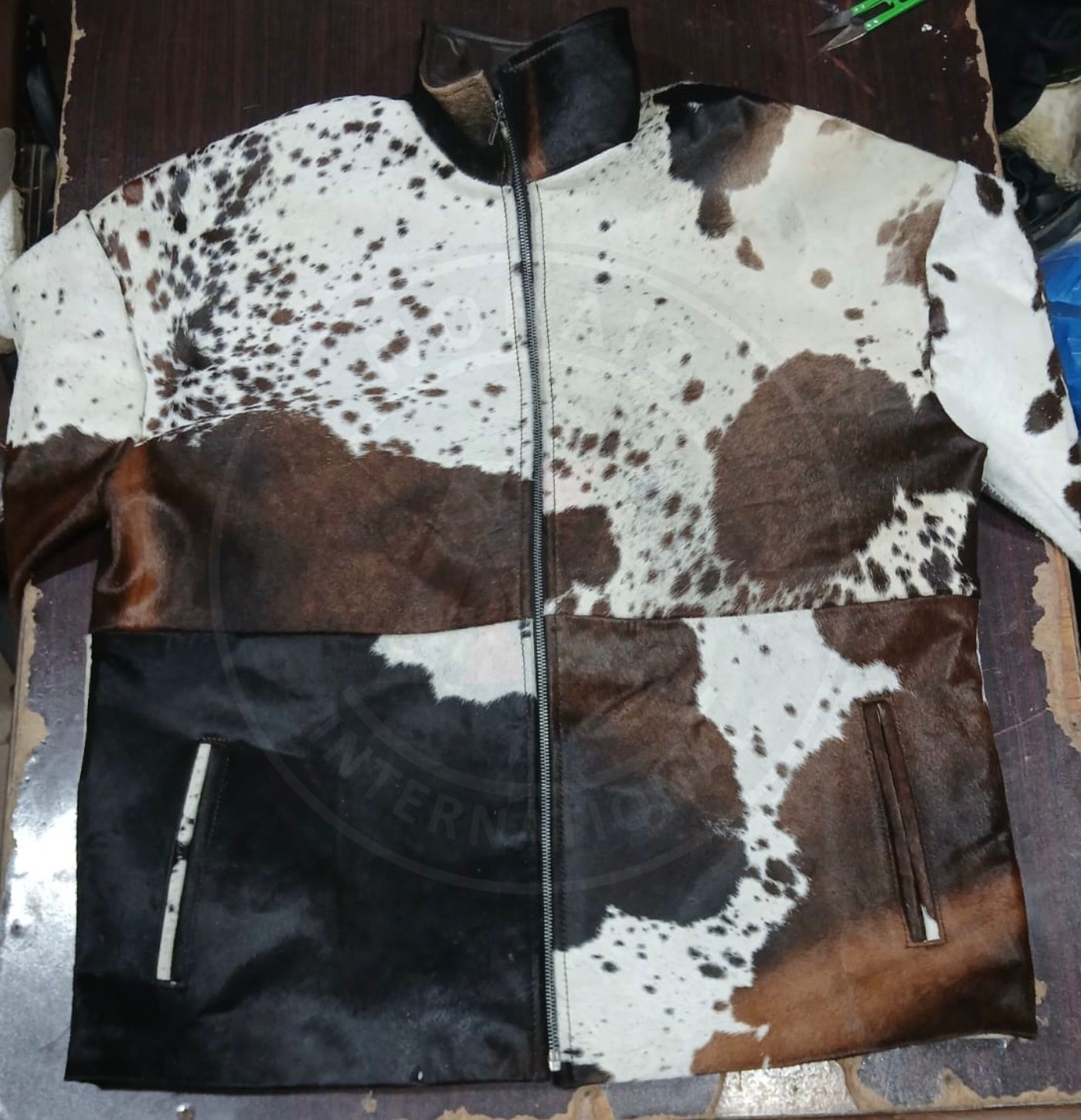 Women’s Oversized Genuine Cowhide Hair On Leather Jacket Western Style Jacket
