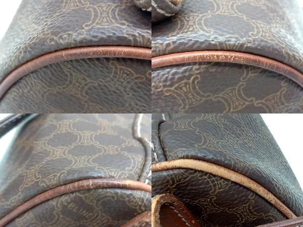 CELINE Macadam Backpack Brown PVC Leather w/ Dust Bag Italy DM99/1 Authentic