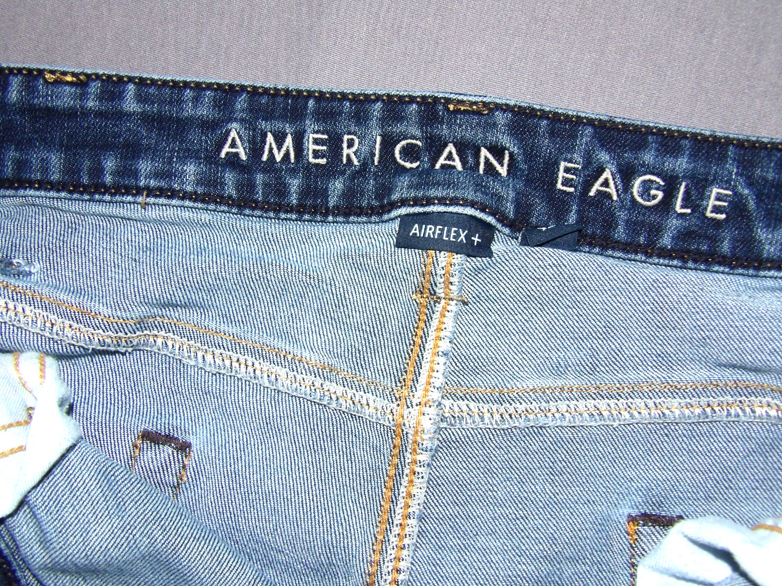American Eagle Air FLEX+ Stretch Original Straight Leg Denim Jeans Men’s 38 X 32