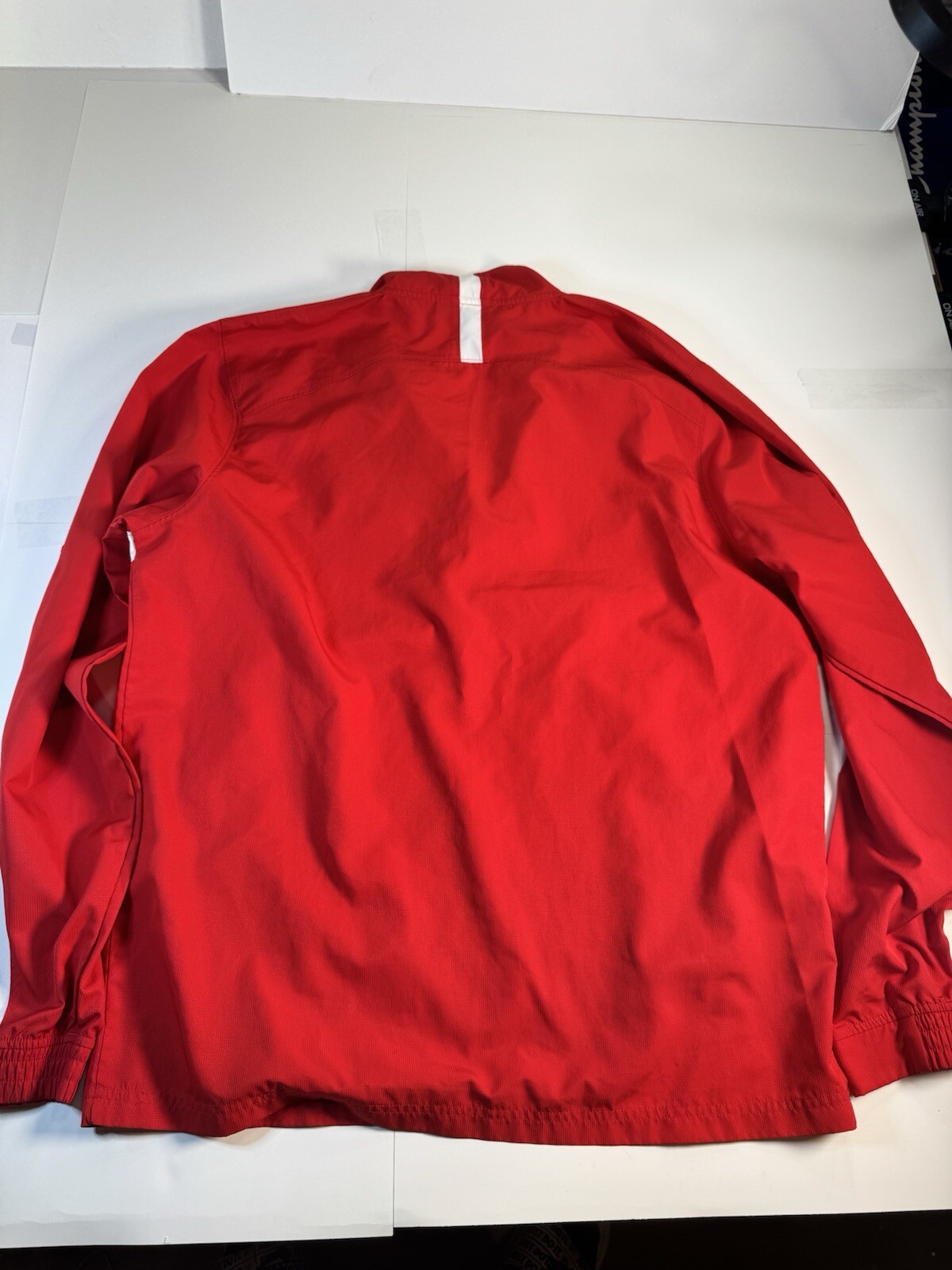 Under Armour Men’s Fan Cloth 1/4 Zip Jacket Pull Over Mens Size Large RED