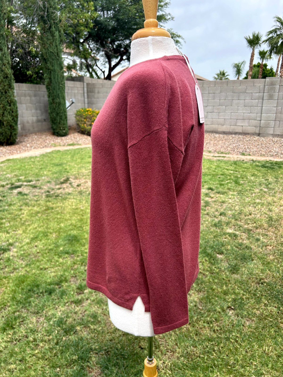 Van Winkle & Co Cashmere 2 PC Lounge Set Womens M Rosewood $276 Luxurious NWT