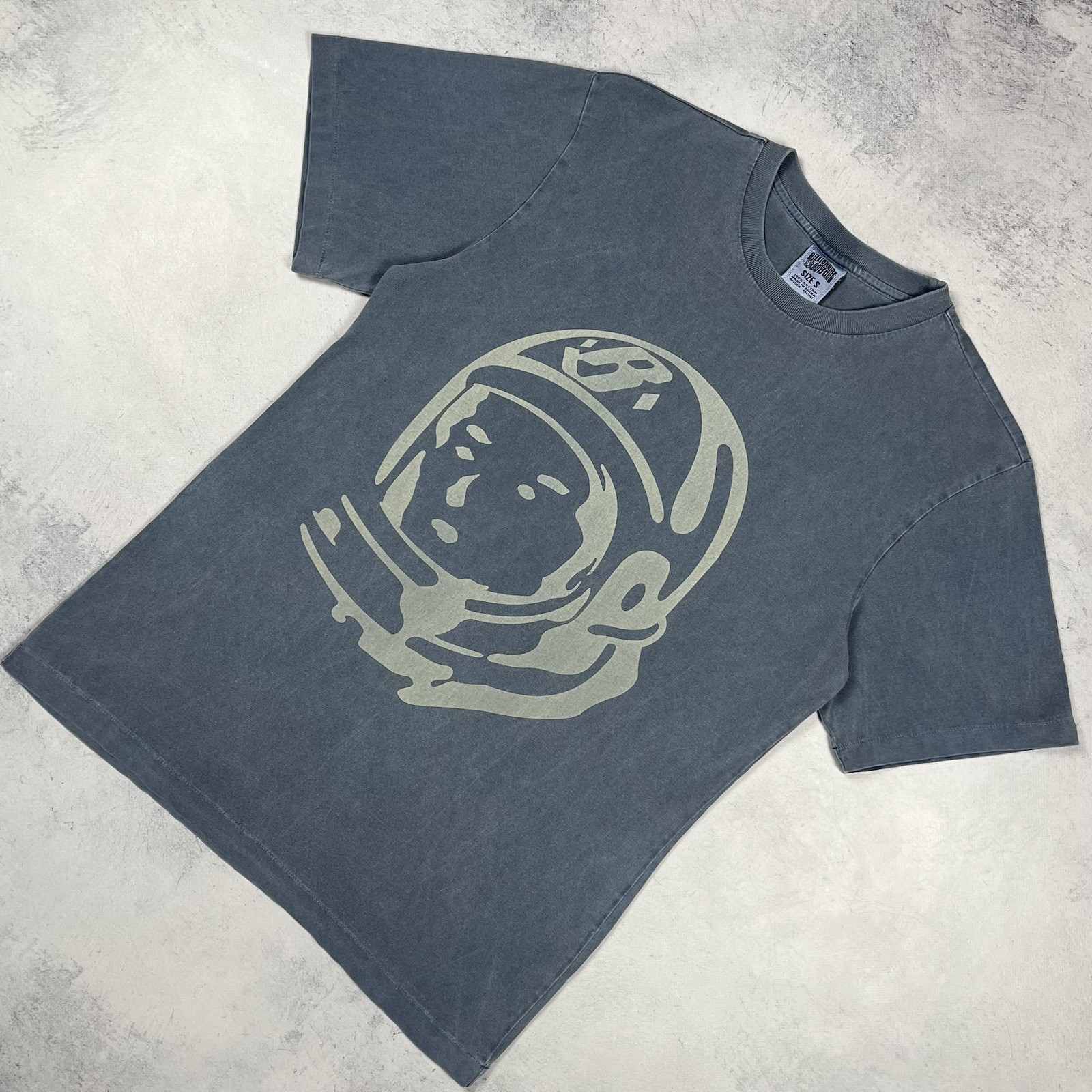 Billionaire Boys Club Astronaut Big Logo Overdyed T Shirt Blue Size Small Cotton