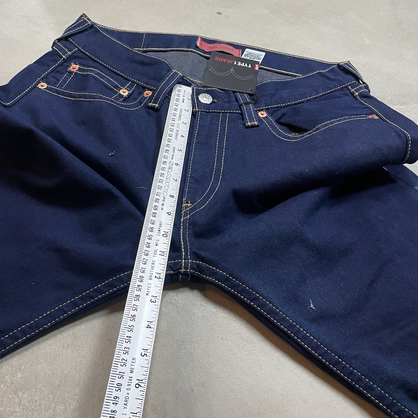 Levis Type 1 Jeans Vintage Y2K Wide Leg Baggy Real Loose Skater 34×32 Fits 36×31