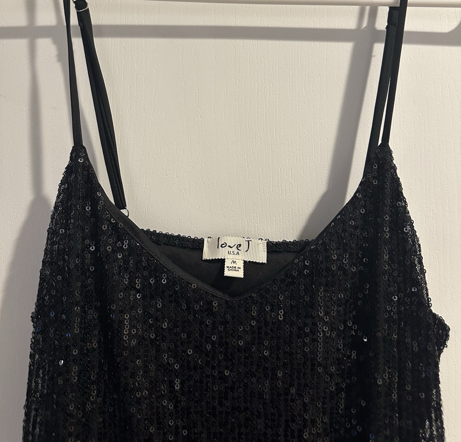 Fashion nova by Love J. Shimmering black sequin bodycon dress