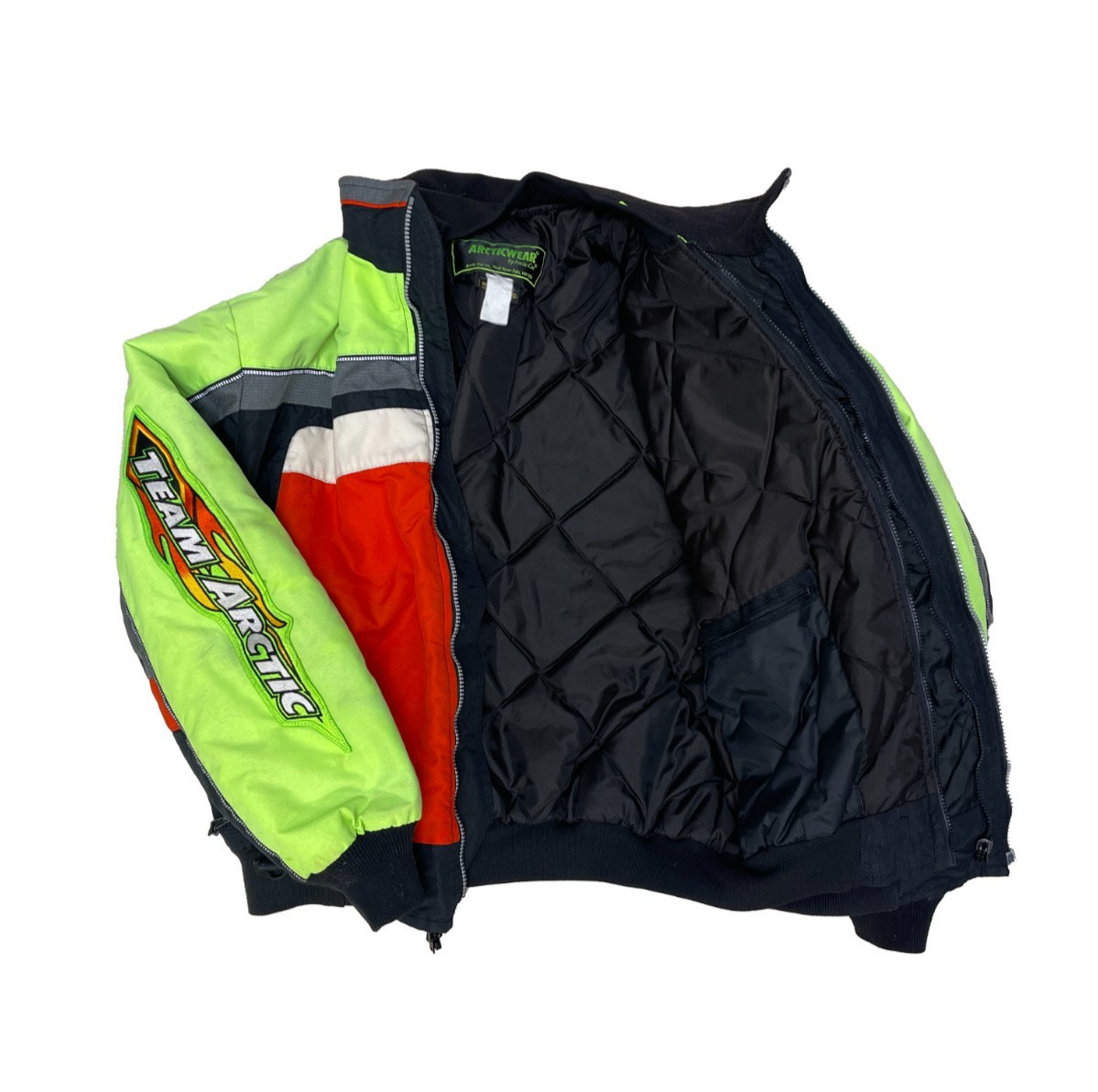 Vintage Arctic Cat Racing Jacket Detachable Shell 90s Snowmobile TWO JACKETS!