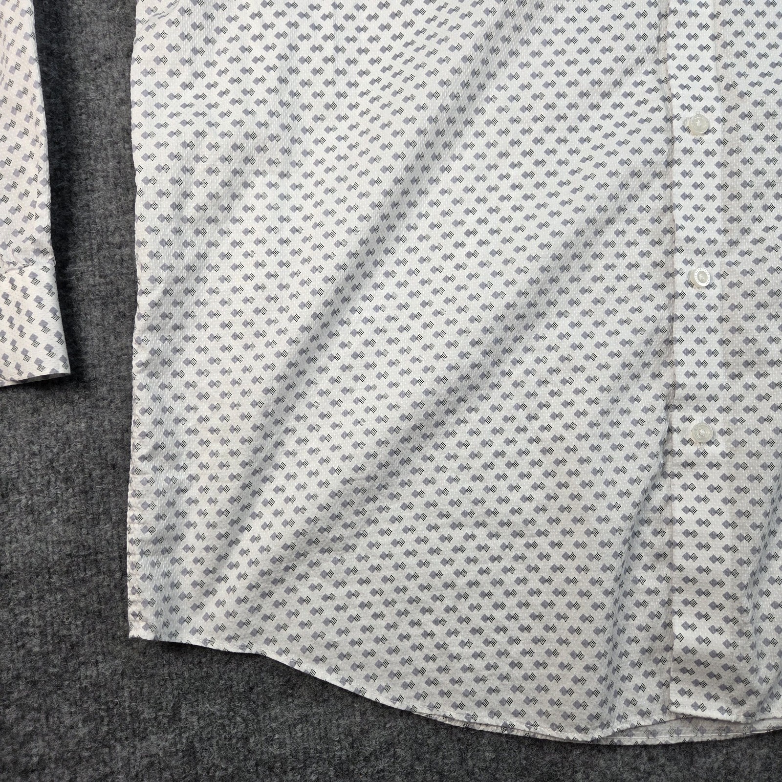 Hart Schaffner Marx Shirt Mens 2XB Big White Button Down Long Sleeve